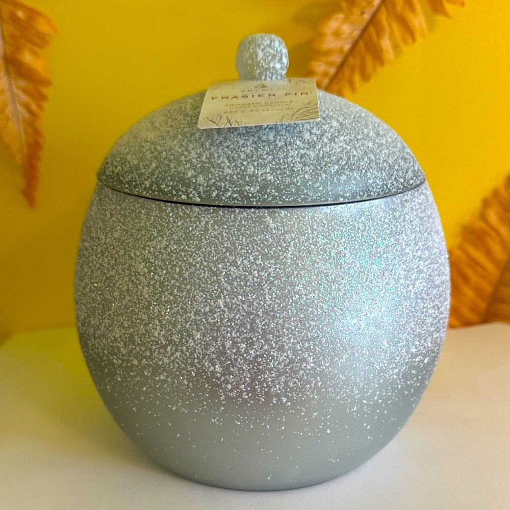 Silver Glitter Scented 4 wick Candle Jar 623g 22oz